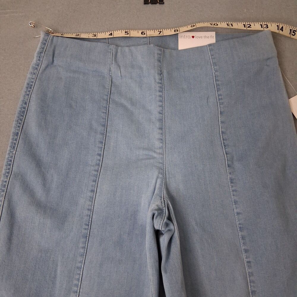 Intro Love The Fit Capri Pants Crop Size 4P Denim Stretch Legging Pullon Boho - Picture 2 of 13